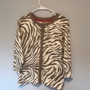 Stylish Cardigan Cream & Taupe